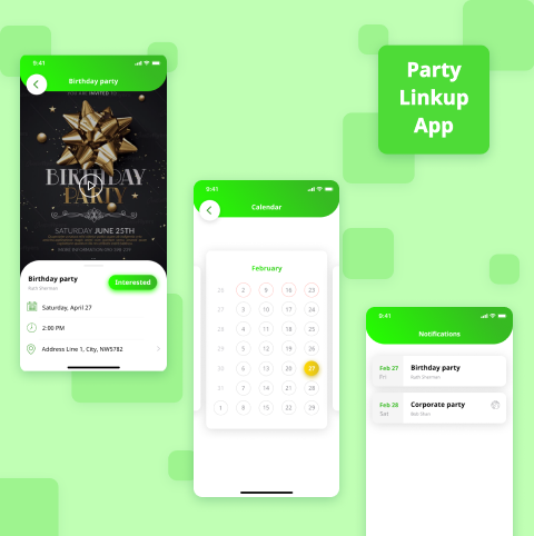 превью проекта Party Linkup